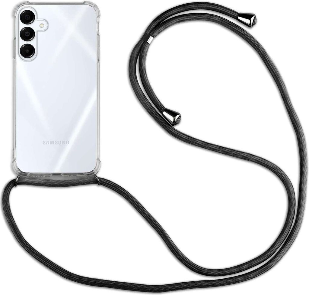 Handykette für Samsung Galaxy A16 Handyhülle mit Band Hülle in Schwarz