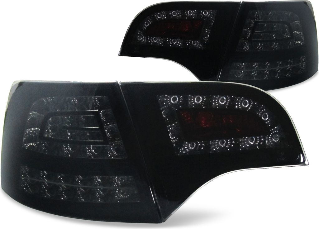 Original JOM VOLL LED Rückleuchten Schwarz Smoke SET für Audi A4 8E B7 Avant