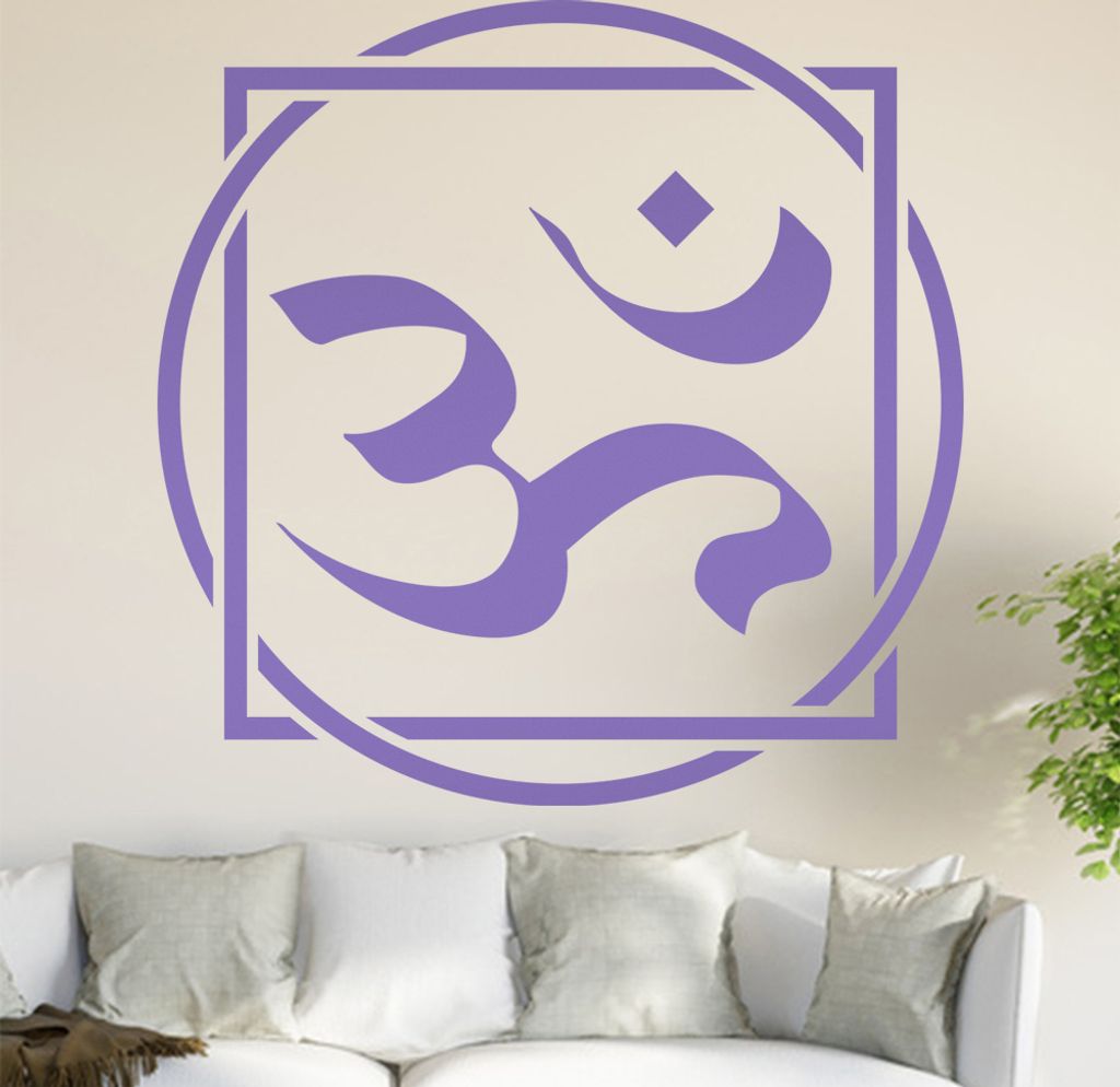 Om Wandtattoo in 6 Größen - Wandaufkleber Wall Sticker - Dekoration, Küche, Wohnzimmer, Schlafzimmer, Badezimmer