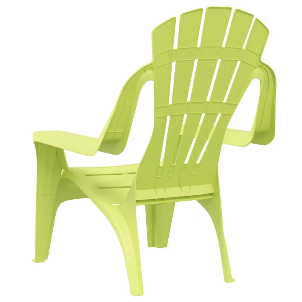 Chaises de jardin enfant robustes et légères - Lot de 2 Vert aspect bois - 6