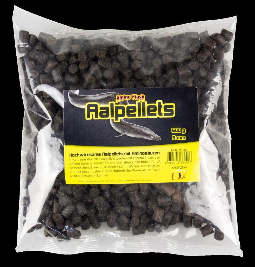 Aalpellets Fisch Pellets Aal schwarz 8 mm 500 g Produktbild 
