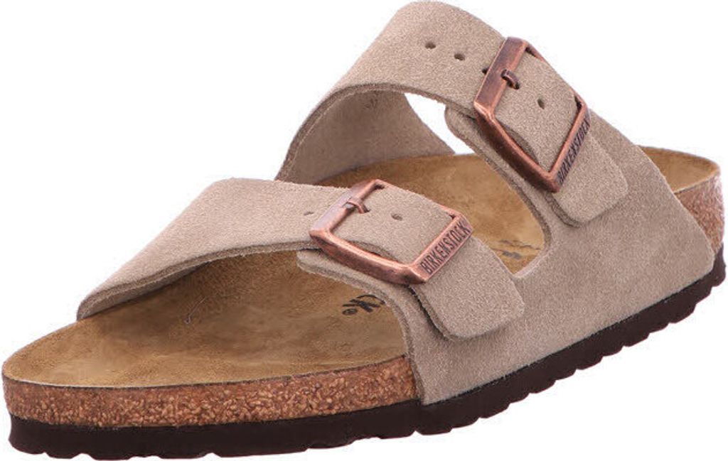Birkenstock Damen Pantoletten Arizona BS 42064-37, 42064-38, 42064-39, 42064-40, 42064-41, 42064-42, 42064-43, 42064-44, 42064-45 BIR-51463 Taupe 45