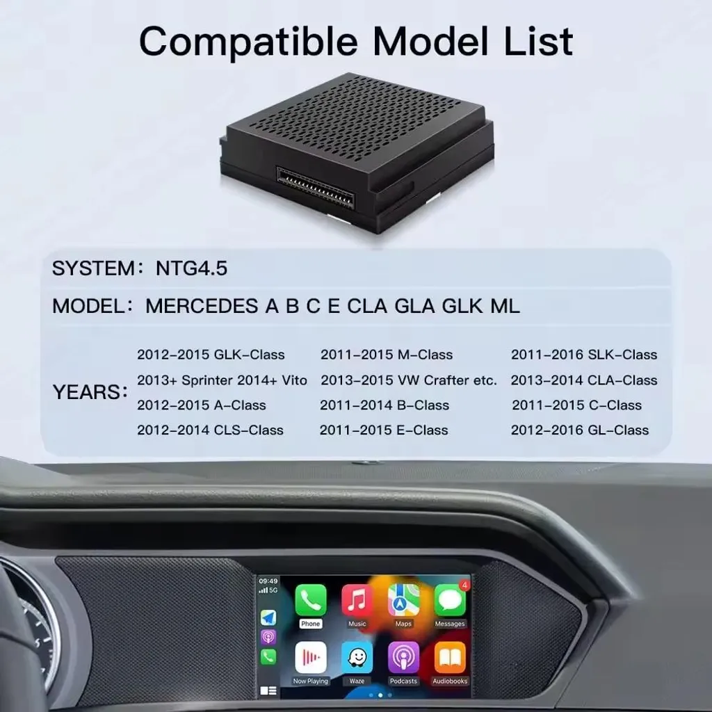 Module CarPlay sans fil pour NTG 4.5 Becker Map Pilot Mercedes-Benz