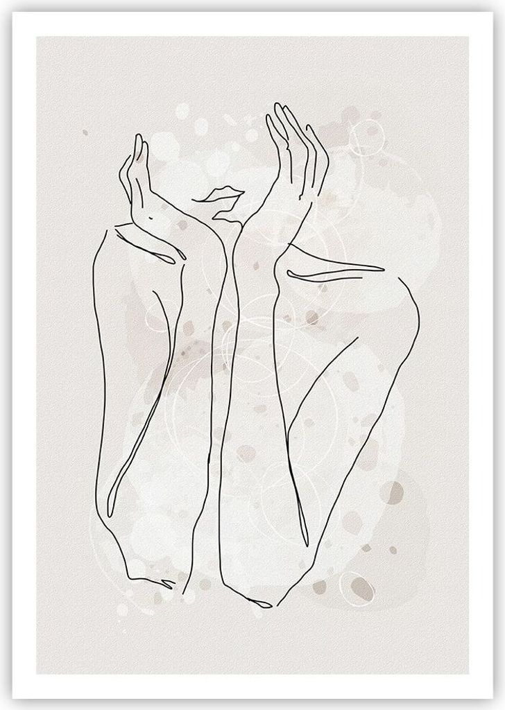 Poster - Poster ohne Rahmen - Grafik Frau Licht - 70x100 cm - Wand Bild - Wanddeko - Wandbilder - Kunstposter - Wandposter - Bilder - Kunstdruck - ...