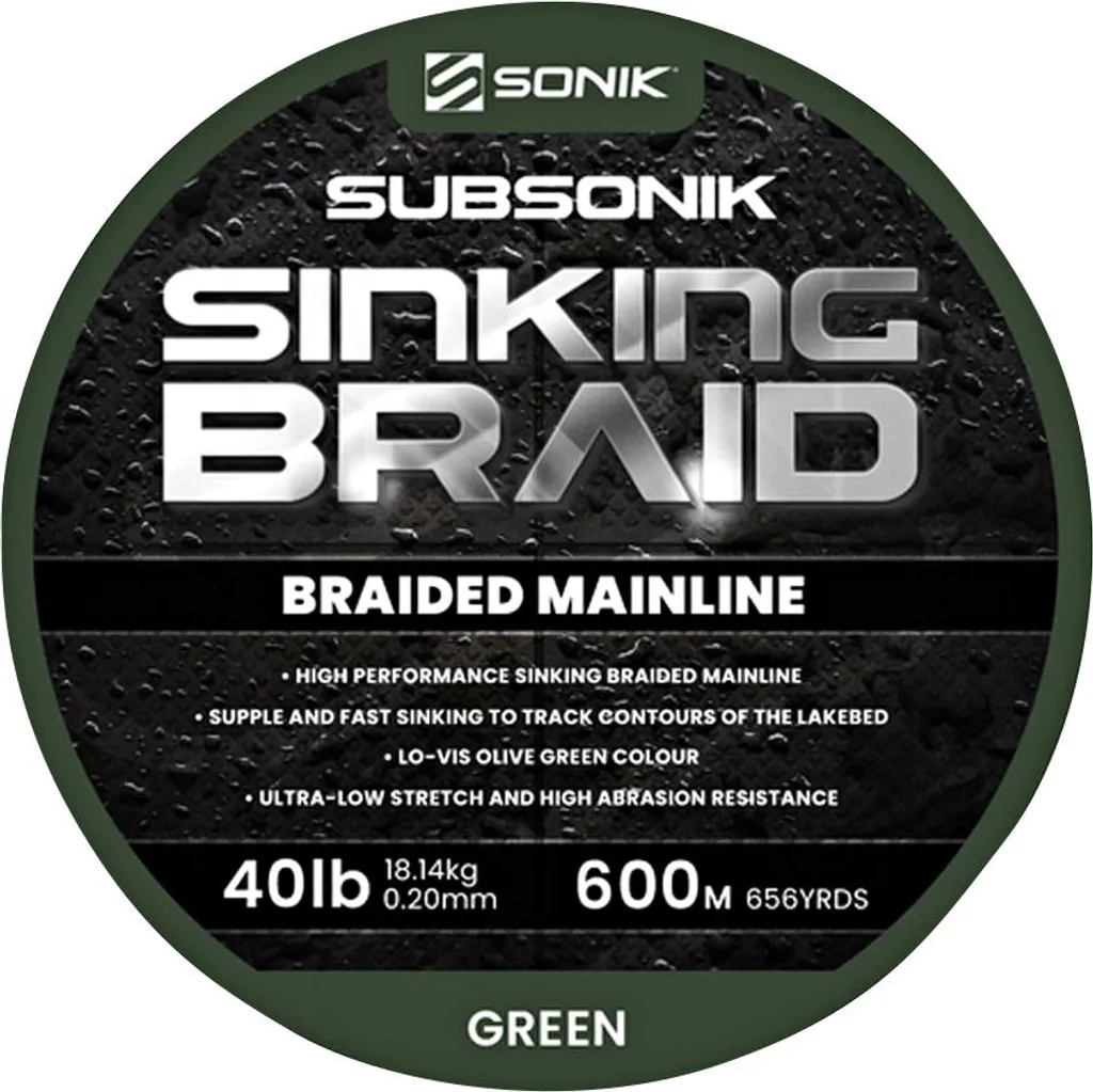 Tresse Coulante Anti Abrasion Sonik Subsonik 40lb 0.20mm Haute Densite