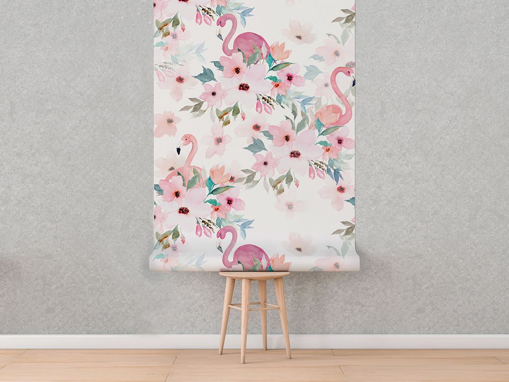 Coloray Fototapete 152x104 cm Latextapete Magicstick - Blumen Flamingo Flamingo Blumen