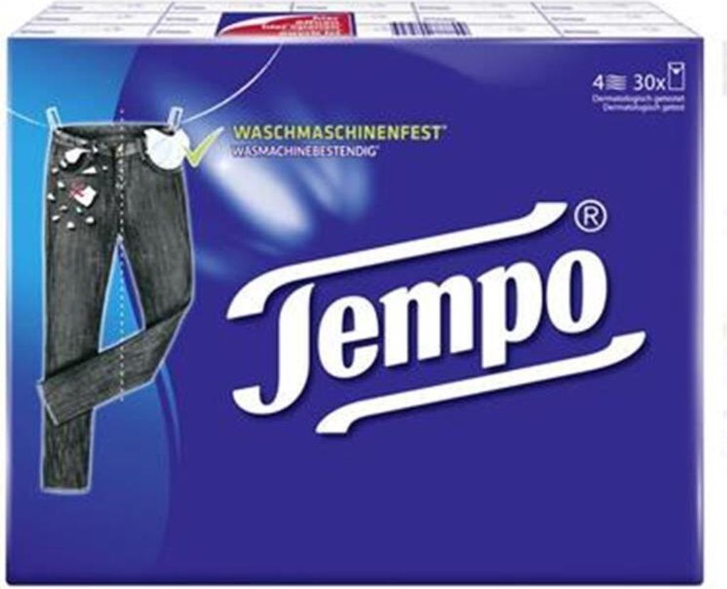 Tempo chusteczki higieniczne bez mentolu 30X10 szt Zdjęcie produktu 