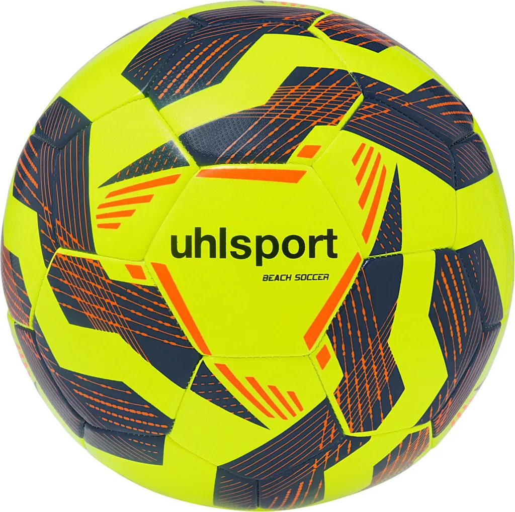 Ballon de football de plage Uhlsport taille 5 coloris jaune et rouge
