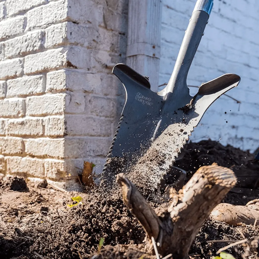 Bêche de jardinage XL Root Slayer pour creuser et couper les racines - 2