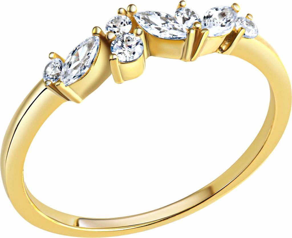Celesta Gold Ring 375/- Gold gelb 058 (18,5) Zirkonia weiß 371370534-5