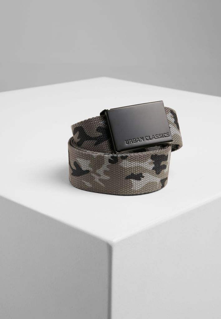 Urban Classics JAQUARD CAMO BELT - Cinturón - Black/brown/negro