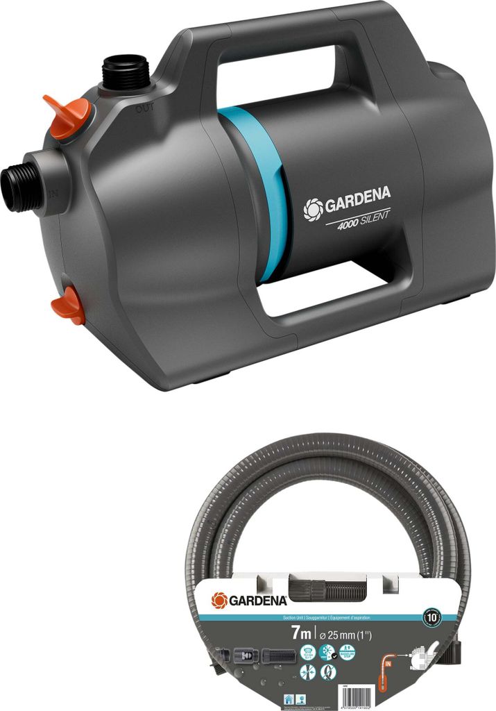 Gartenpumpe 4100 Silent (dunkelgrau/türkis, 550 Watt, Produktbild 
