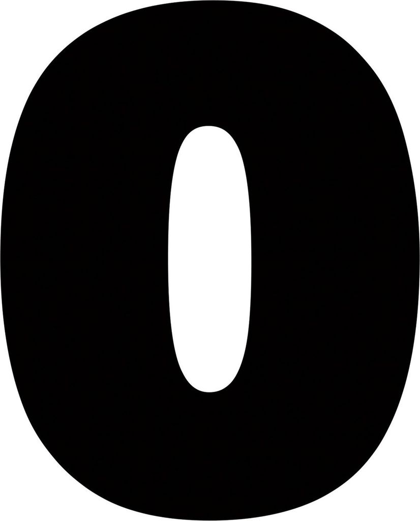 Startnummer 0, schwarz