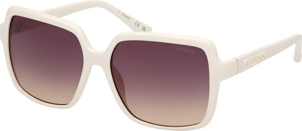 Lunettes de soleil Guess GU00157 protection UV monture blanche brillante