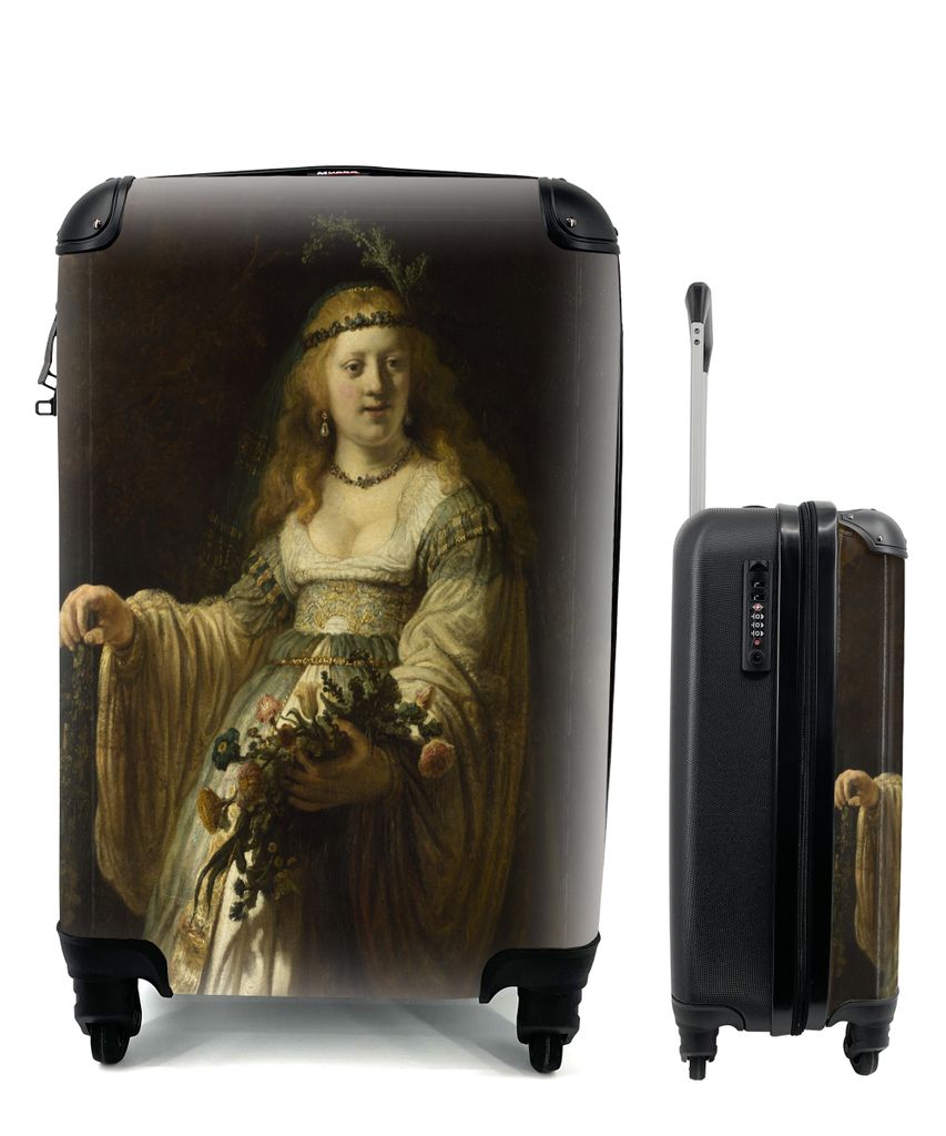 MuchoWow® Koffer Handgepäck Trolley Rollkoffer Kleine Produktbild 