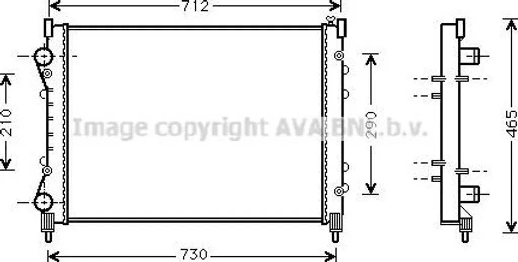 Évitez la Surchauffe : Radiateur Moteur AVA RTA2233 pour Espace 6025313324