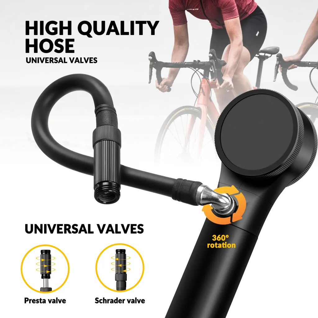 Mini pompe à vélo ROCKBROS 320PSI avec manomètre électronique - 5