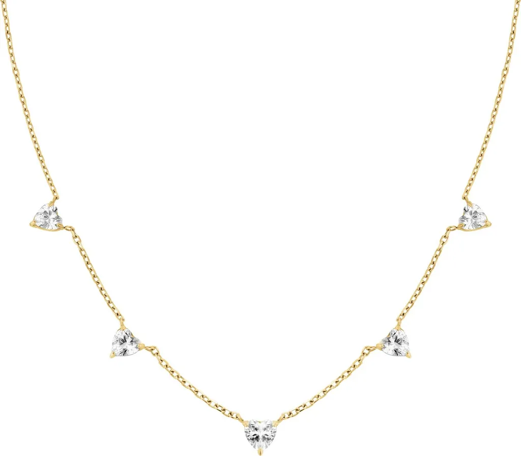 Collier ras de cou doré pendentifs cœurs pour femme en acier rigide