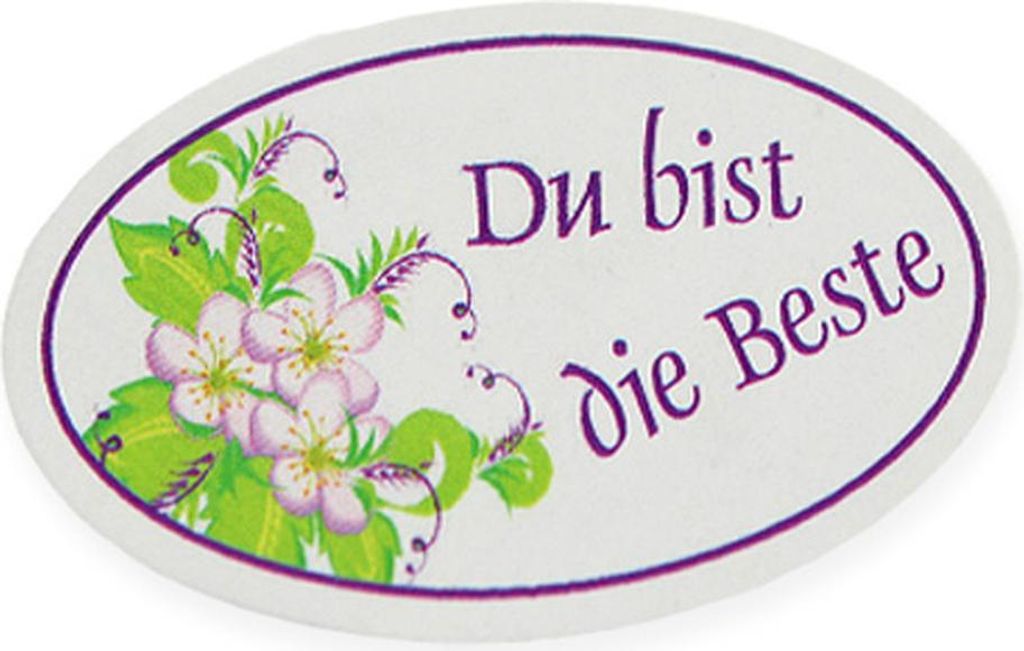 Selbstklebende Etiketten mit Botschaft für Geschenke und Dekoration, 250 Stück