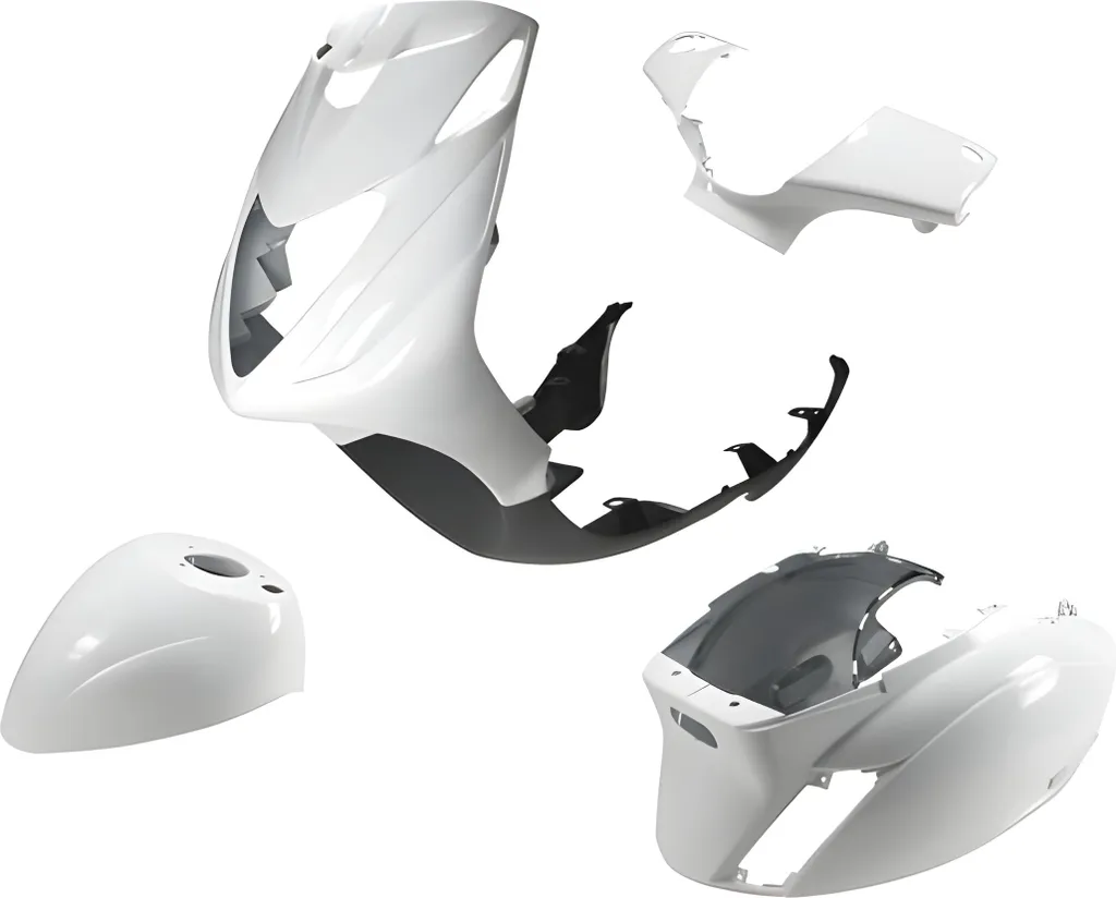 Kit d'habillage 8 pièces STR8 pour Piaggio Zip SP II coloris blanc pur