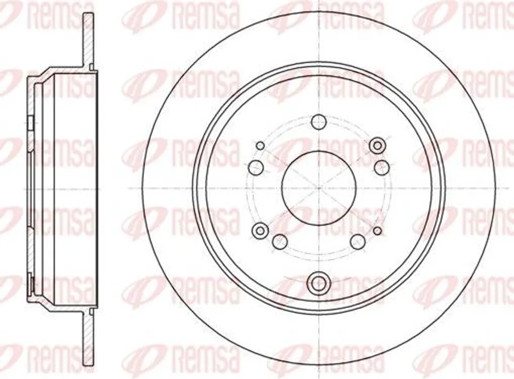 Disque de frein REMSA 61174.00 compatible CR-V OE 42510SCAE50