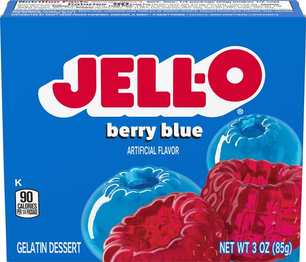 Jell-O Berry Blue Gelatin Dessert Wackelpudding 85g Produktbild 