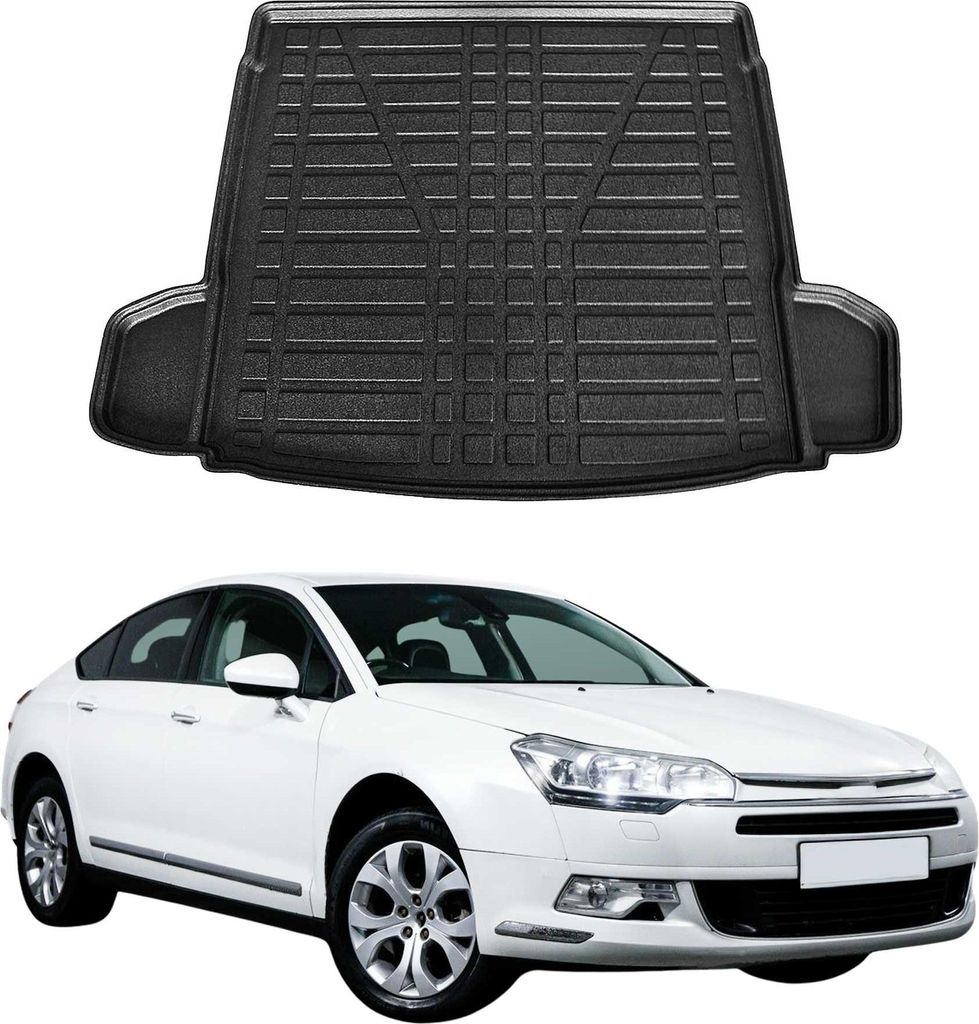 Bac de coffre pour Citroen C5 2008-2024 Caoutchouc TPE noir Image du produit 