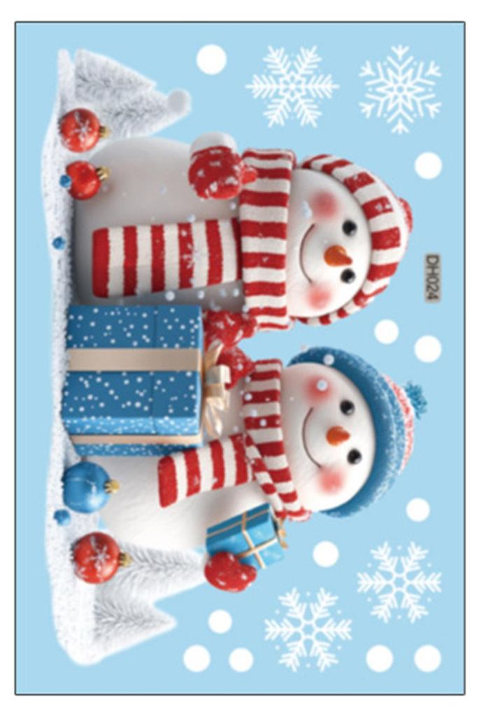 Weihnachtlicher Fensteraufkleber, abnehmbar, wasserfest, PVC, Weihnachtsmann, statisch haftend, für Glas, Weihnachtsfeier-Dekoration