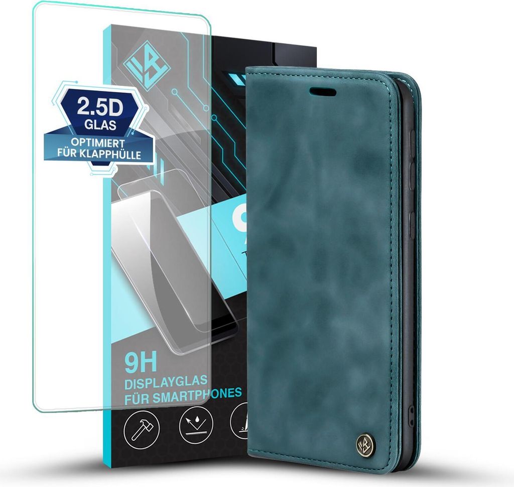 Handy Hülle für Samsung Galaxy A41 mit 9H Displayglas