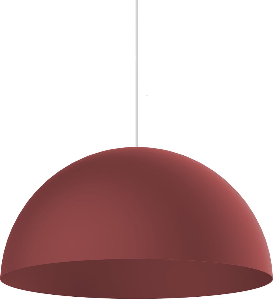 CASSIS Pendelleuchte, 1XE27, max. 42 W, Metall, rotes Rindsleder, D40 cm