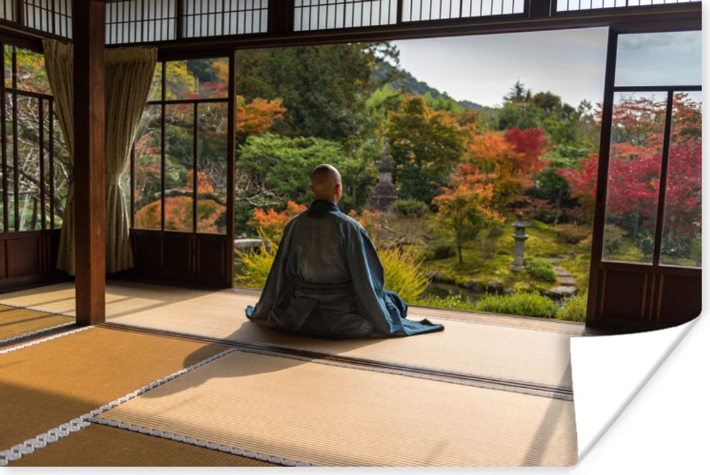 MuchoWow Poster Meditation - Sonne - Japan 120x80 cm - Bilder