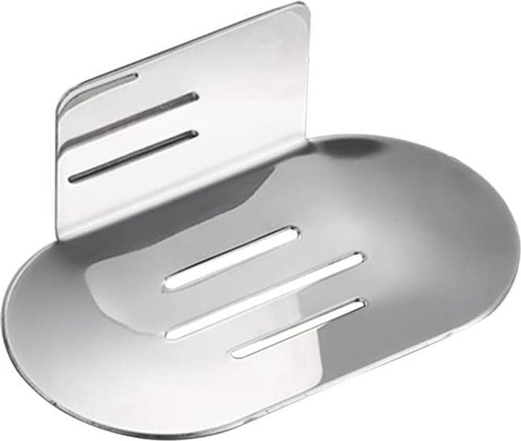 Selbstklebende Ohne Bohren Seifenhalter Wandmontage Edelstahl Seifenschale Bohrfreie Bar Seifenhalter für Badezimmer-Aufbewahrung - Edelstahl Dusc...