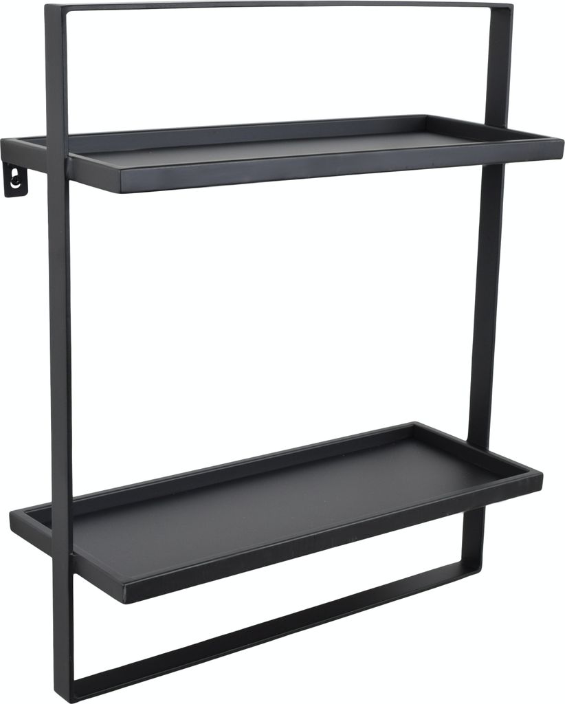 LOFT42 Wandregal Dymo - Schwarz - Metall - 60x50x15