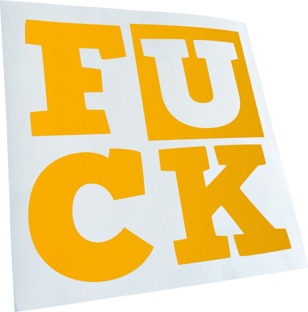 Kiwistar - Autoaufkleber - f... Schriftzug - Gelb - 30x15cm - Aufkleber für Auto, Laptop, Fahrrad, LKW, Motorrad mehrfarbig JDM Decal Racing