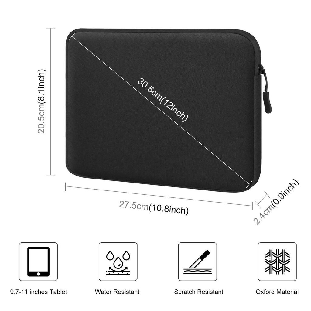 Universal Tablet Laptoptasche Hülle 360° Schutz Cover 9.7-11 Zoll Trage Tasche