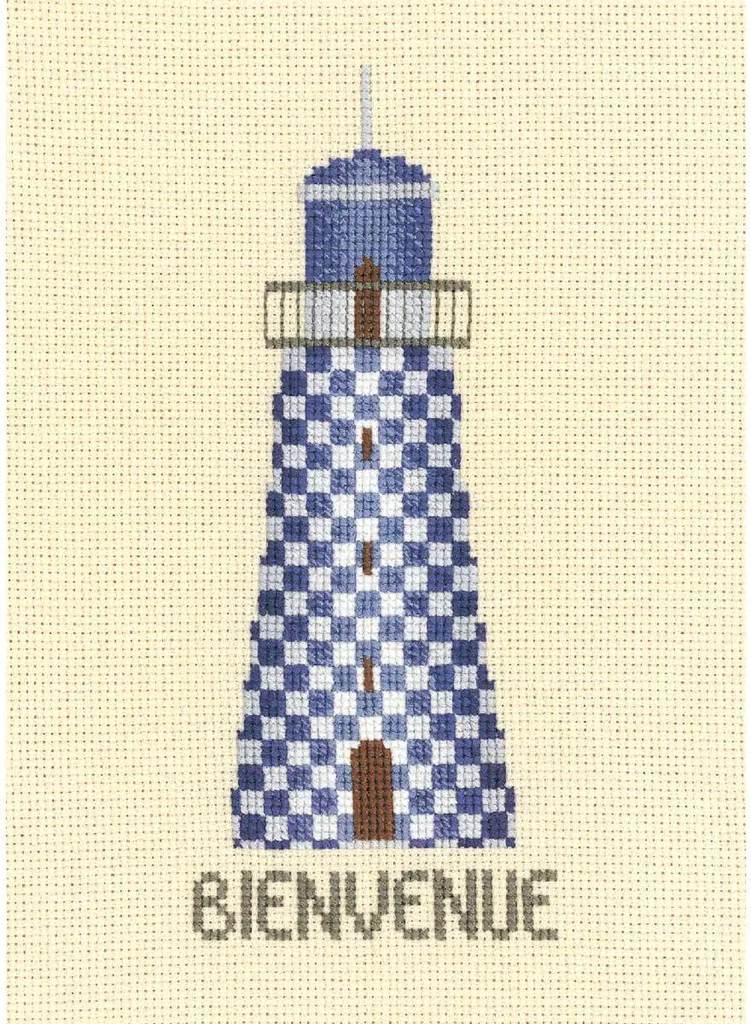 Kit Ricamo Faro Blu Le Bonheur des Dames Welcome Lighthouse DIY