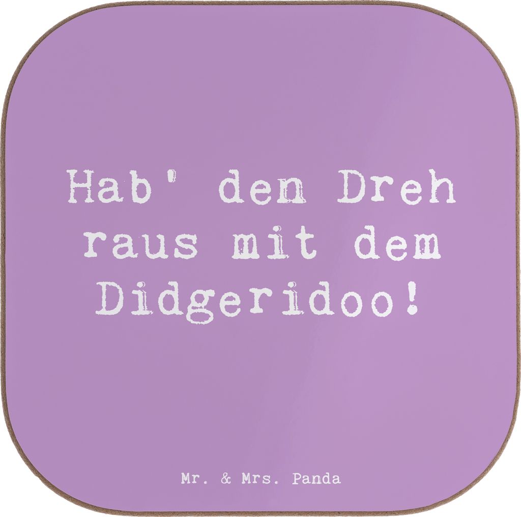 Mr. & Mrs. Panda Tischuntersetzer Spruch Didgeridoo Dreh - Produktbild 