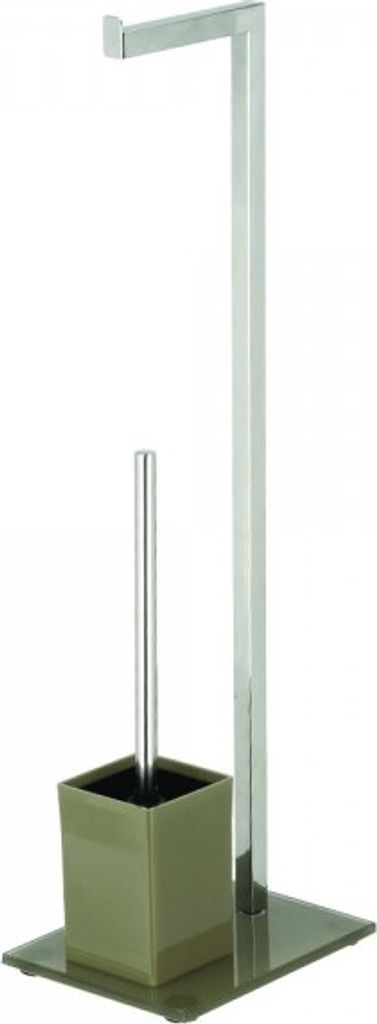 MSV 141319, WC-Bürste & Halter, Graubraun, Glas, Edelstahl, Produktbild 