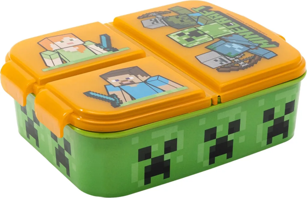 Offerta Porta Merenda Minecraft 3 Vani - Box Pranzo Bambini Originale