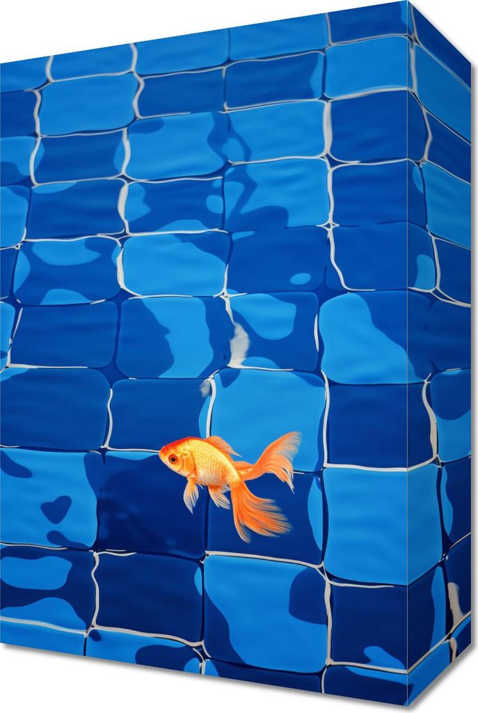 Bild 20x30cm Goldene Einsamkeit In Fischhaut