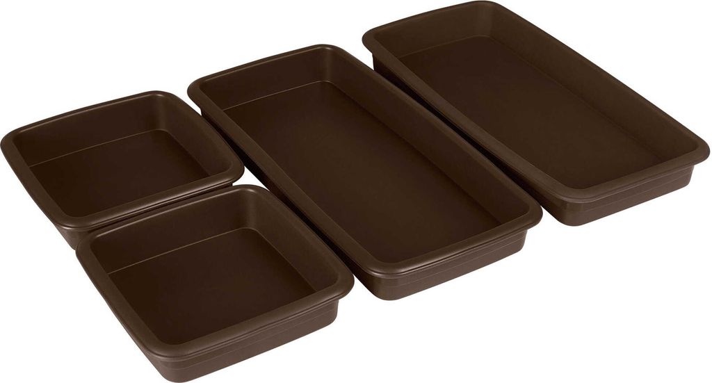 Lurch FlexiForm Silikon-Backbleche, 4 Stück, 11 x 11 cm (2 Stück), 24 x 11 cm (2 Stück)