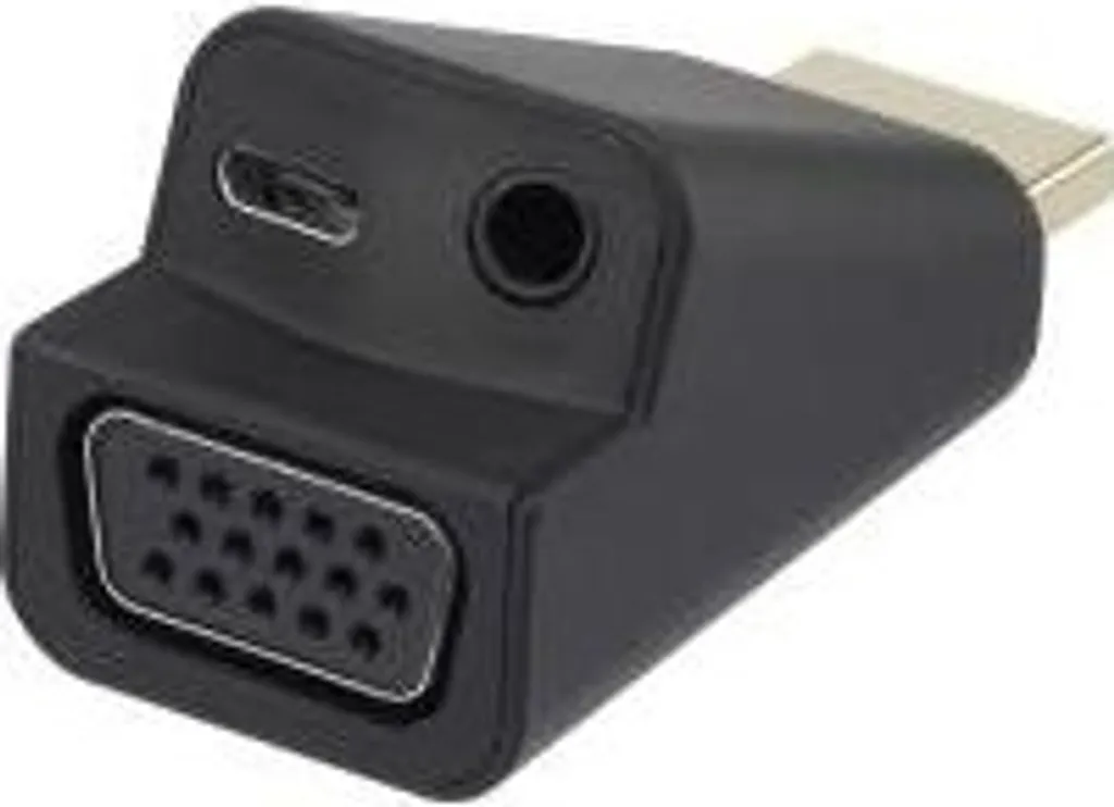 Adattatore Renkforce HDMI VGA Audio Jack 3.5mm Nero - Offerta E-Shop
