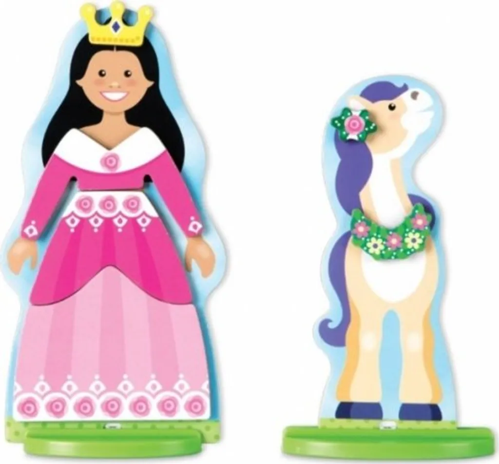Poupée magnétique en bois à habiller Princesse - Jeu éducatif 35 pièces - 8