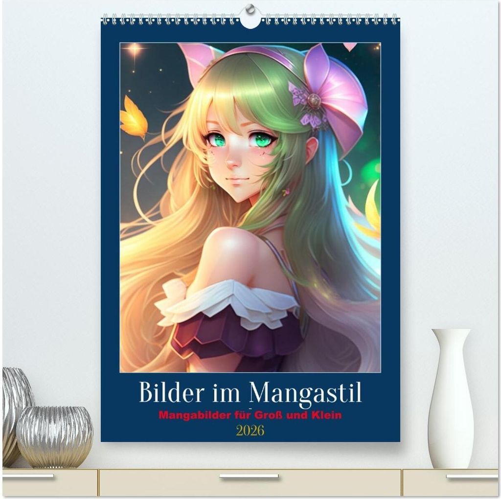 Bilder im Mangastil (hochwertiger Premium Wandkalender 2026 DIN A2 hoch), Kunstdruck in Hochglanz