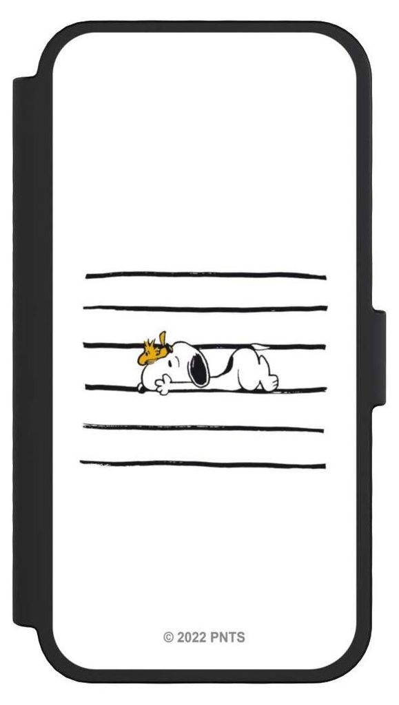 NIVOCASE Klapphülle für Apple iPhone 16 Pro Handyhülle aus Kunst Leder NIVOflip schwarz Hund Peanuts Snoopy