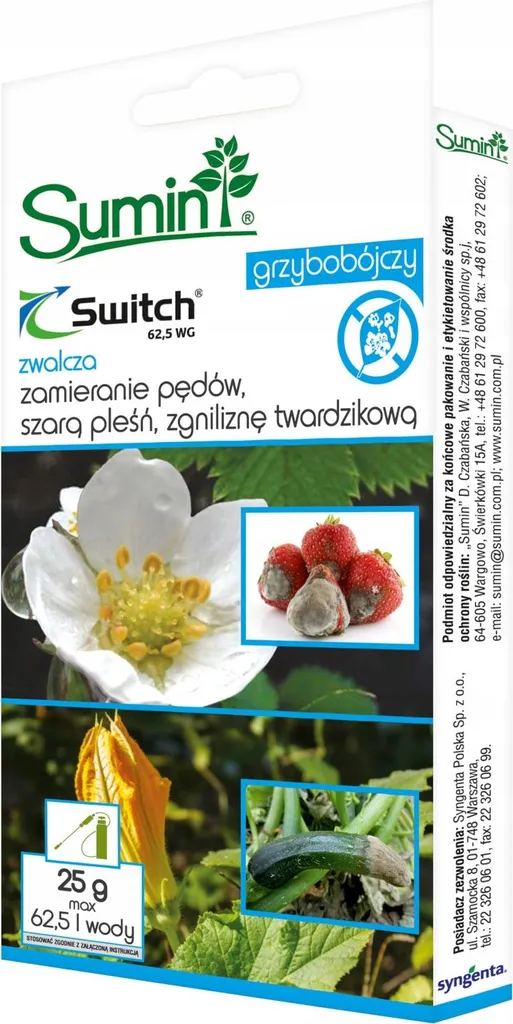 Fongicide Switch 25G Sum43 efficace contre la moisissure grise du jardin