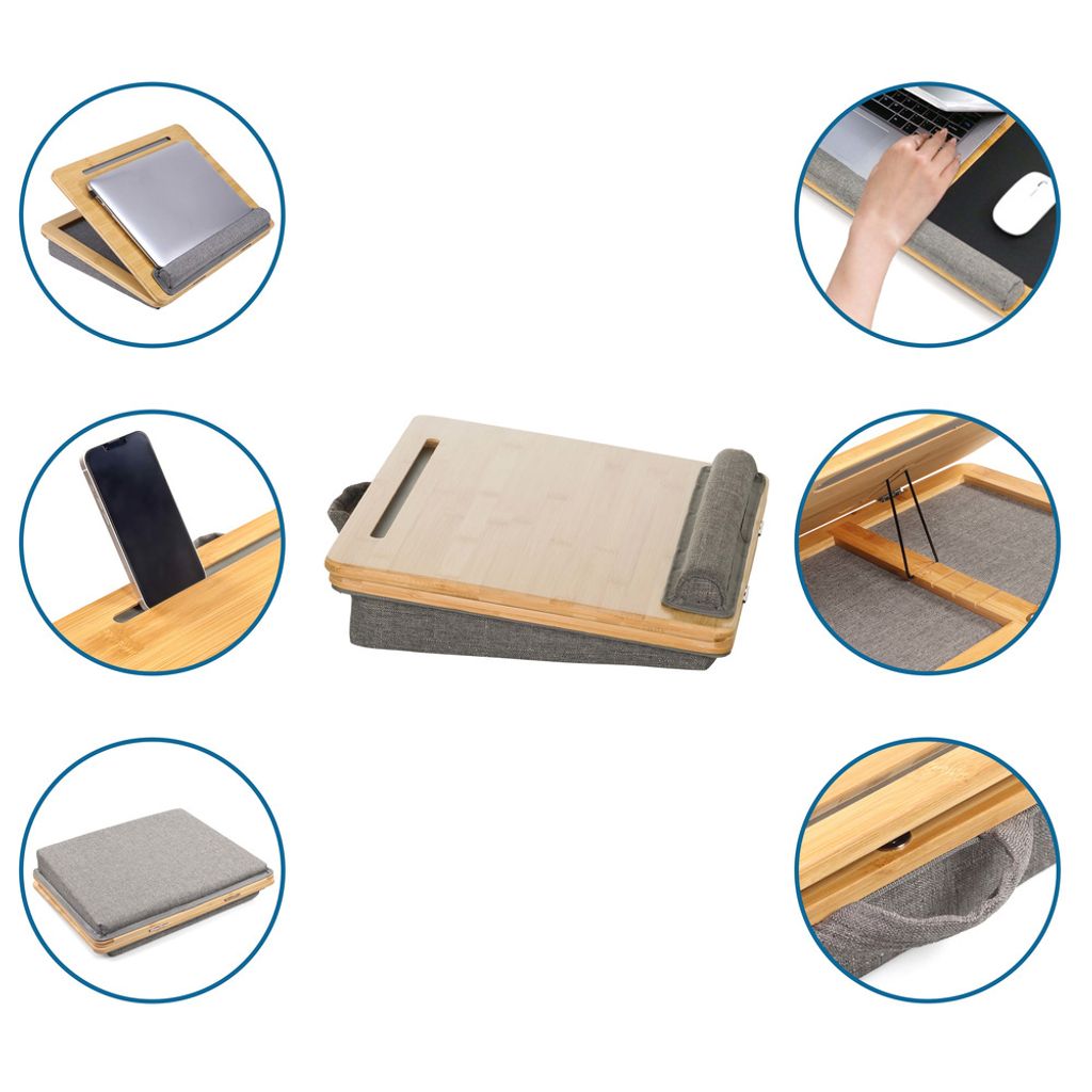 hjh OFFICE Laptopunterlage COMFILAP III Laptoptisch Bambus, Produktbild 3