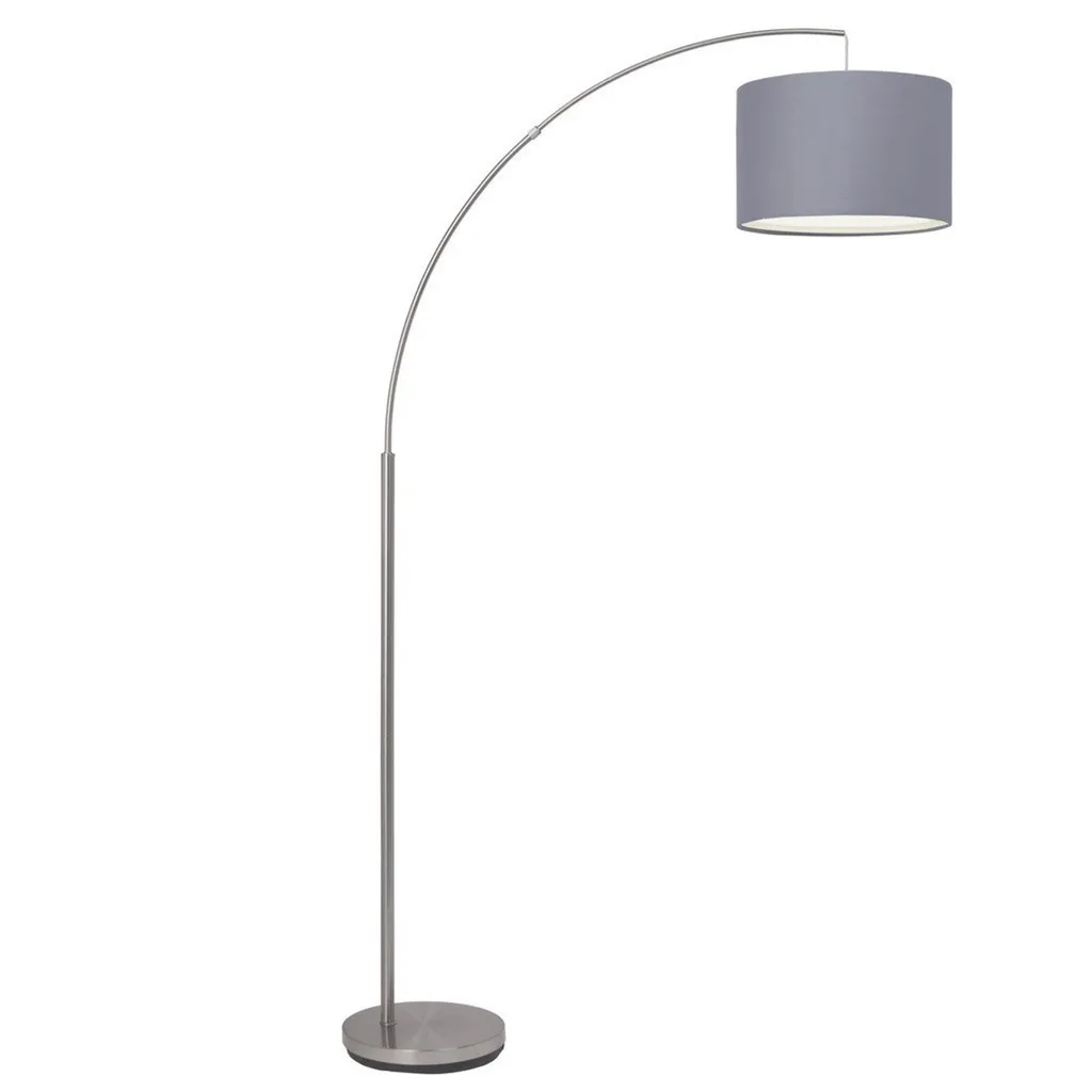 Lampe sur pied arc avec interrupteur - Finition fer gris Clarie E27