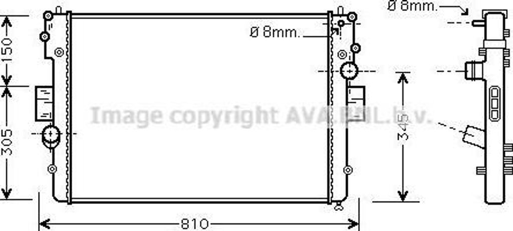 PRASCO IV2057 Kühler Wasserkühler Motorkühler für IVECO DAILY IV Kasten/Kombi Daily IV Pritsche / Fahrgestell DAILY III Pritsche/Fahrgestell