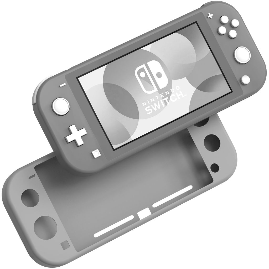 Graue Silikonhülle, kompatibel mit Nintendo Switch Lite – Schutzhülle, kratzfest, stoßfest, rutschfest, Phonillico